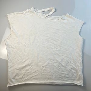 In Luv Neck Detail Cut off Shirt S58-38